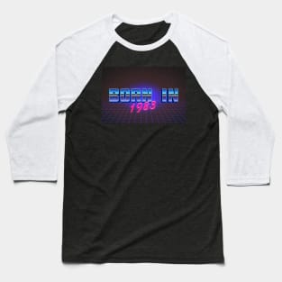 Born In 1983   -  Retro Outrun Birthday Design Baseball T-Shirt